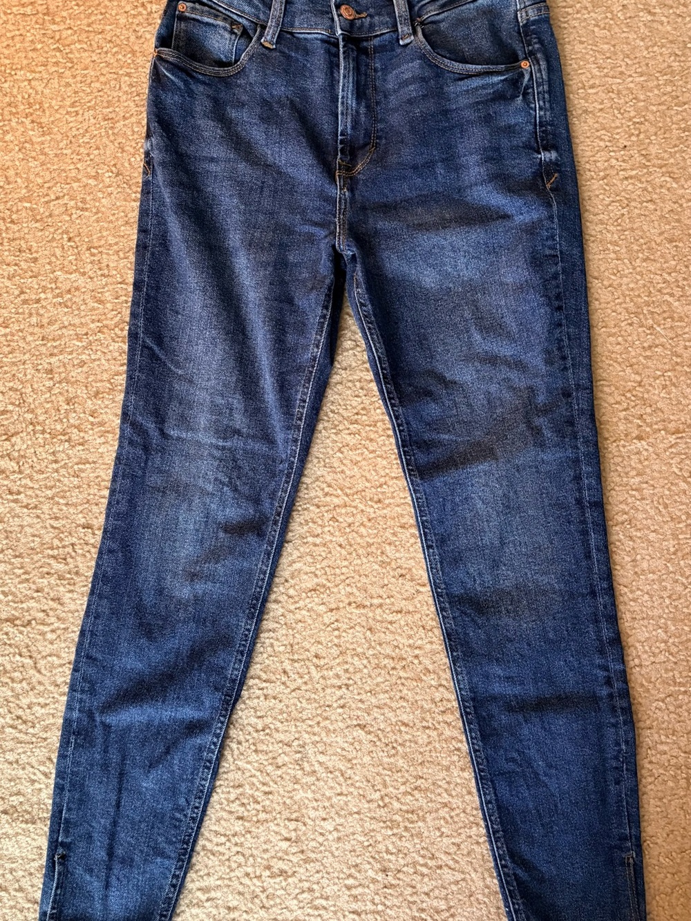 Kensie Women’s High Rise Skinny Jeans Blue Medium Wash Denim 5-Pocket Size 28